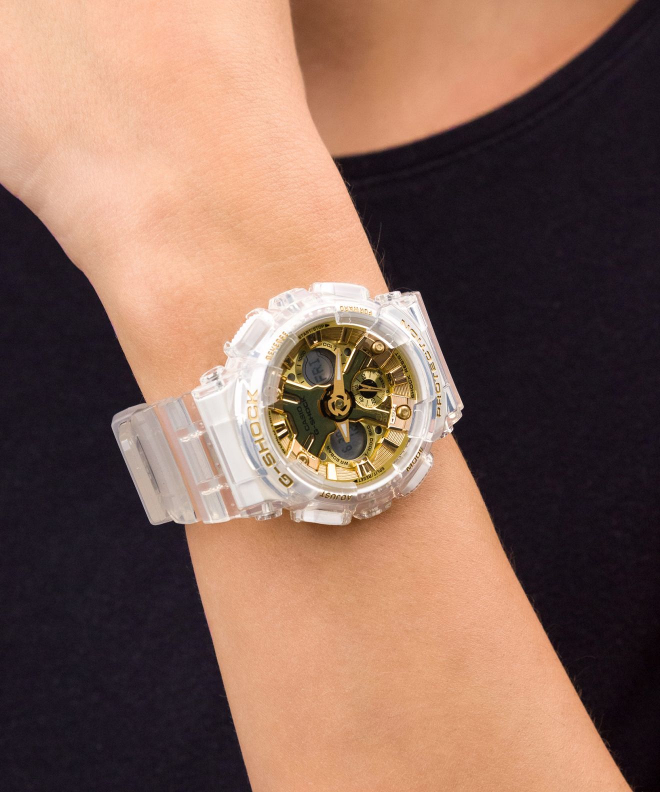 Casio G-Shock Unisex GMA-S120SG-7AER – Orologio Analogico-Digitale Con Resistenza Agli Urti, Colore Bianco E Rosa