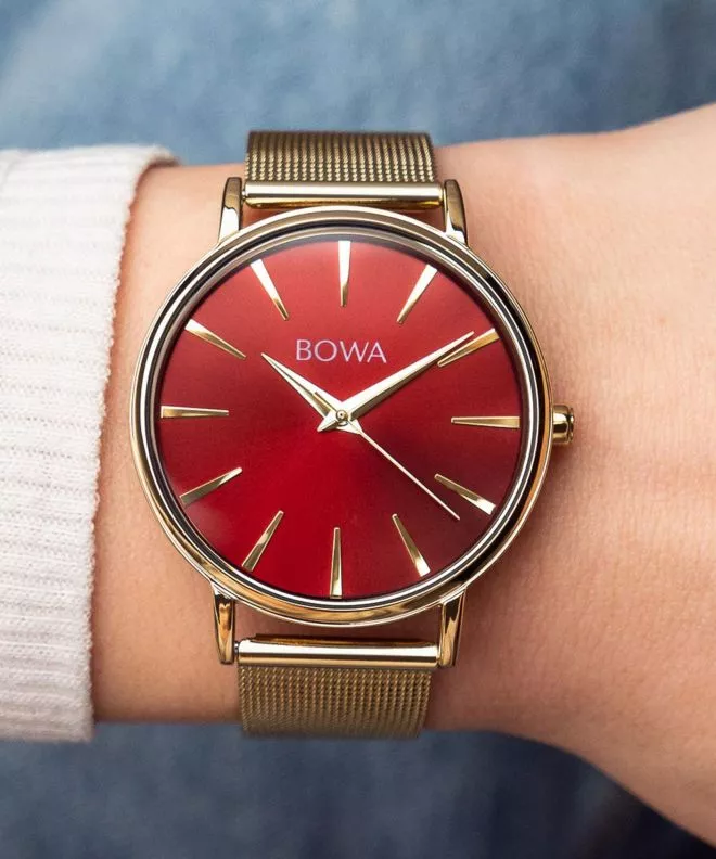 BOWA Praha Red Gold Mesh 38 watch PH384-134-184M