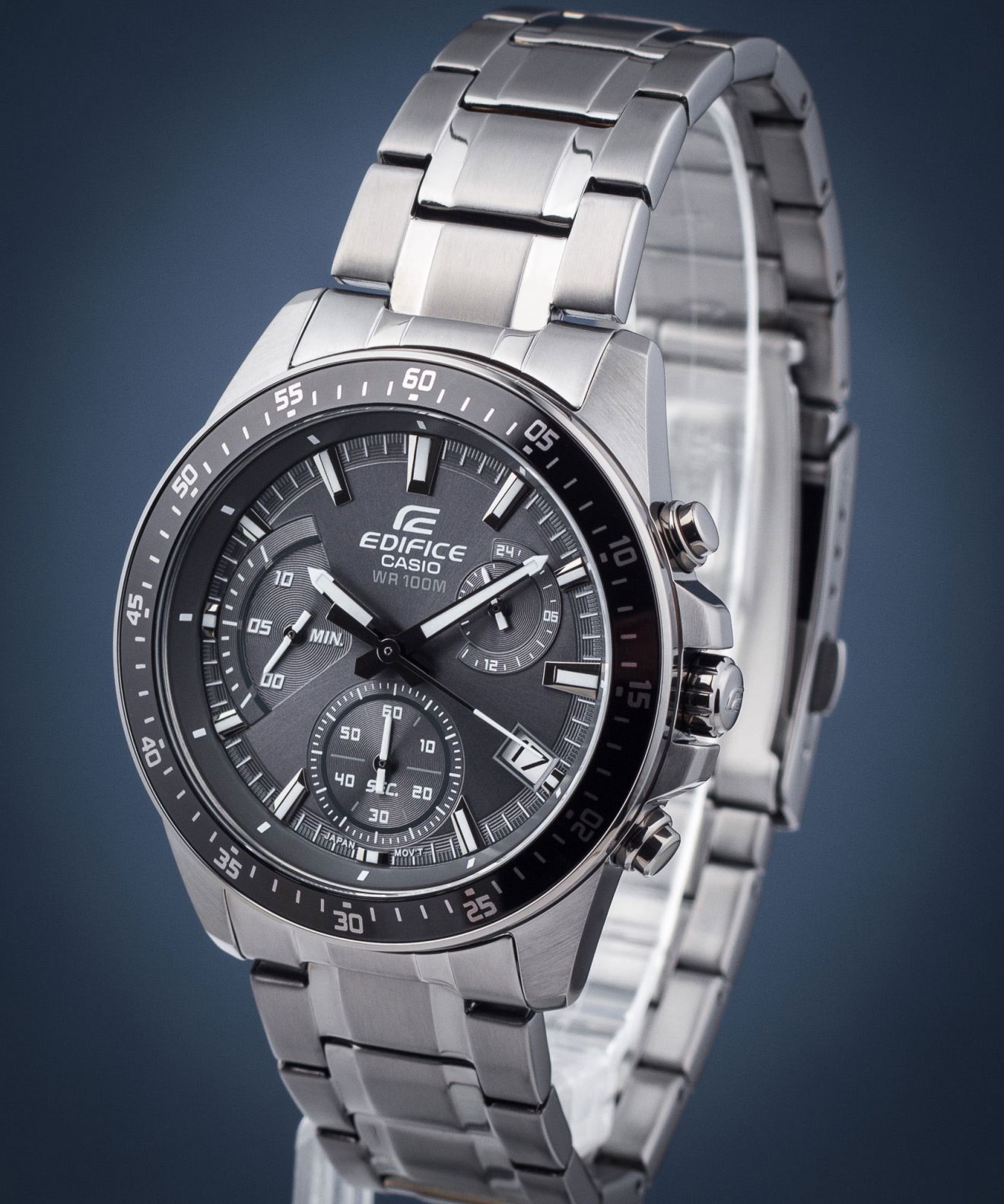 Casio Edifice EFV-540DC-1CVUEF - Orologio Uomo Al Quarzo, Cronografo, Cassa In Acciaio Inox Grigia E Quadrante Nero, Bracciale In Acciaio - 3