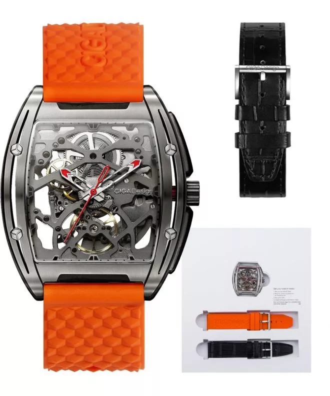 Ciga Z-Series Titanium Skeleton Automatic Men's Watch Z031-TITI-W15OG