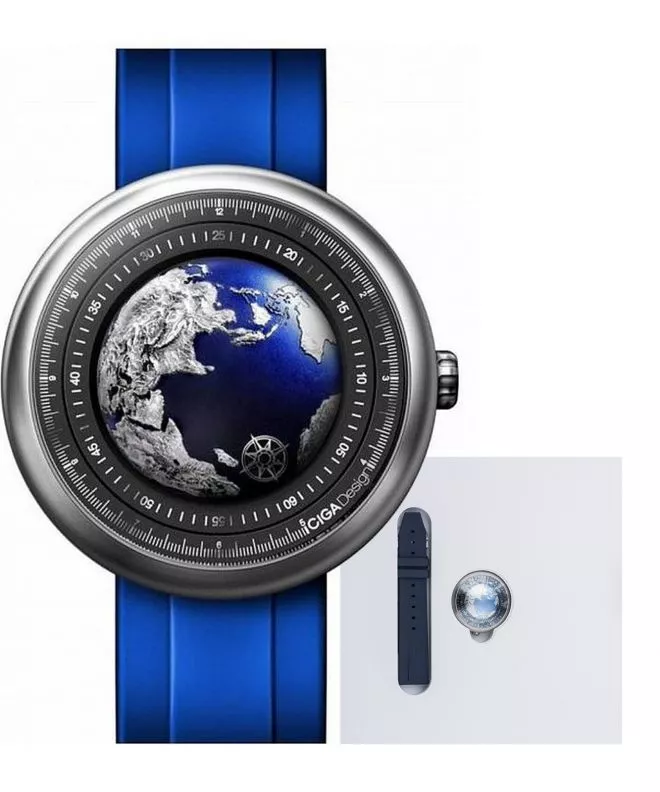 Ciga Design Blue Planet GPHG Titanium watch U031-TU02-W6U