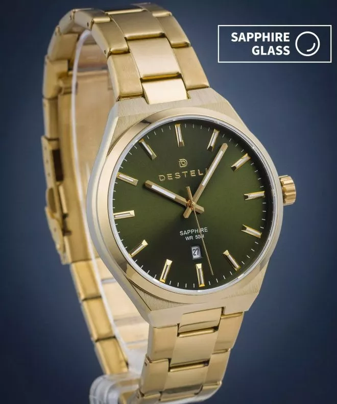 DESTELL Aries Green Gold Steel Sapphire watch AR404-04-204S