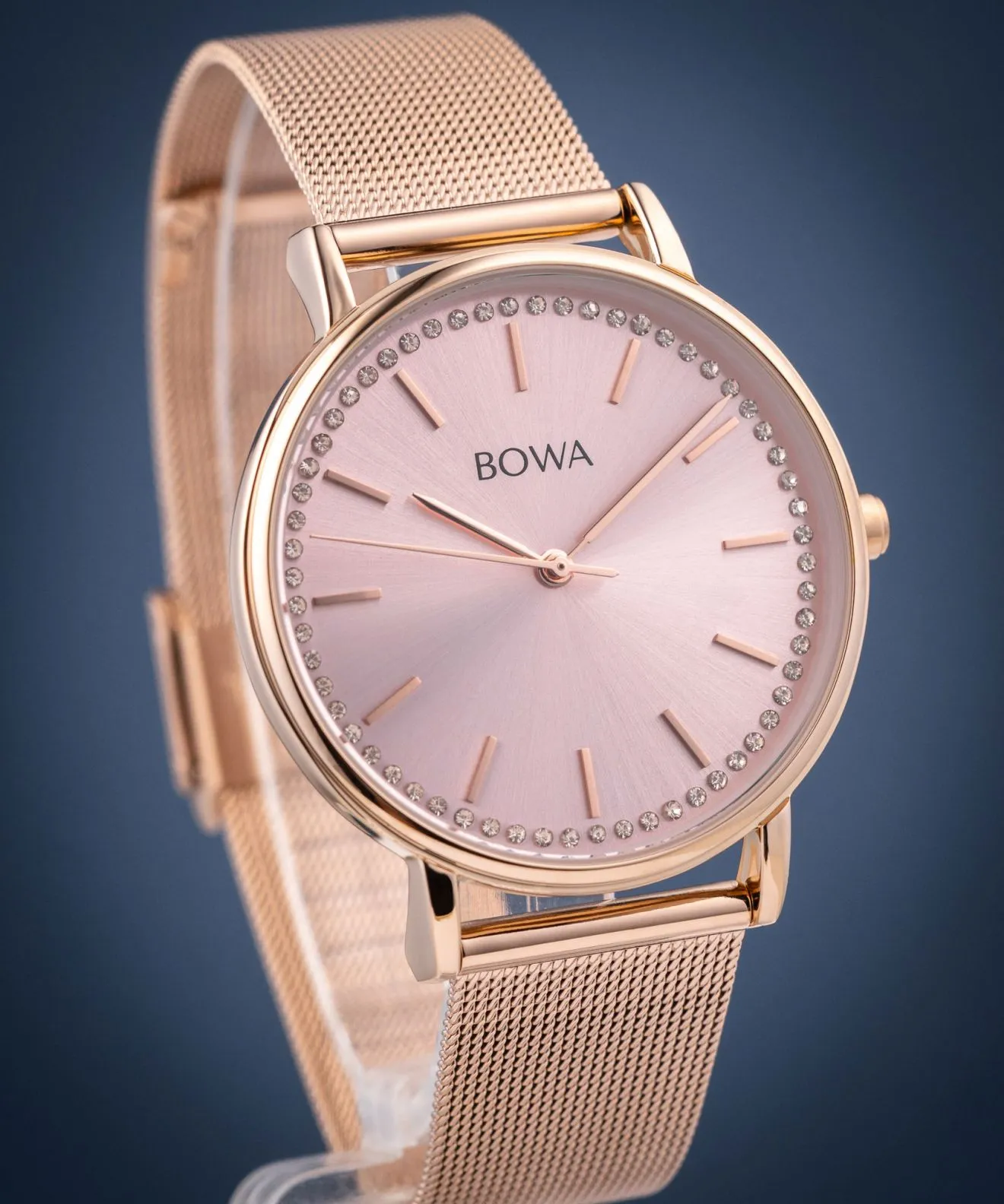 BOWA Rio Full Rose Gold Mesh 38 ladies watch RI387-77-187M