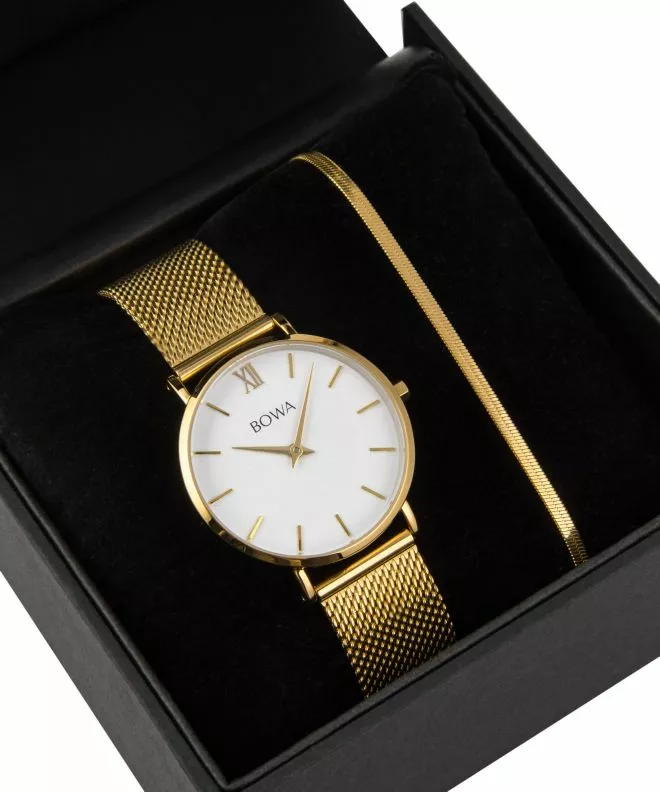 BOWA London White-Gold 33 Gift Set (watch + bracelet) LO334-24-164M-419-03