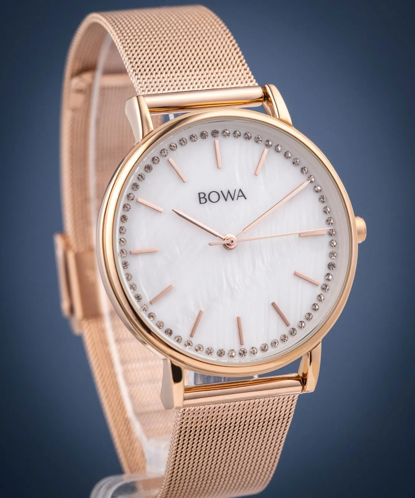 BOWA Rio Pearl-Rose Gold Mesh 38 ladies watch RI387-157-187M