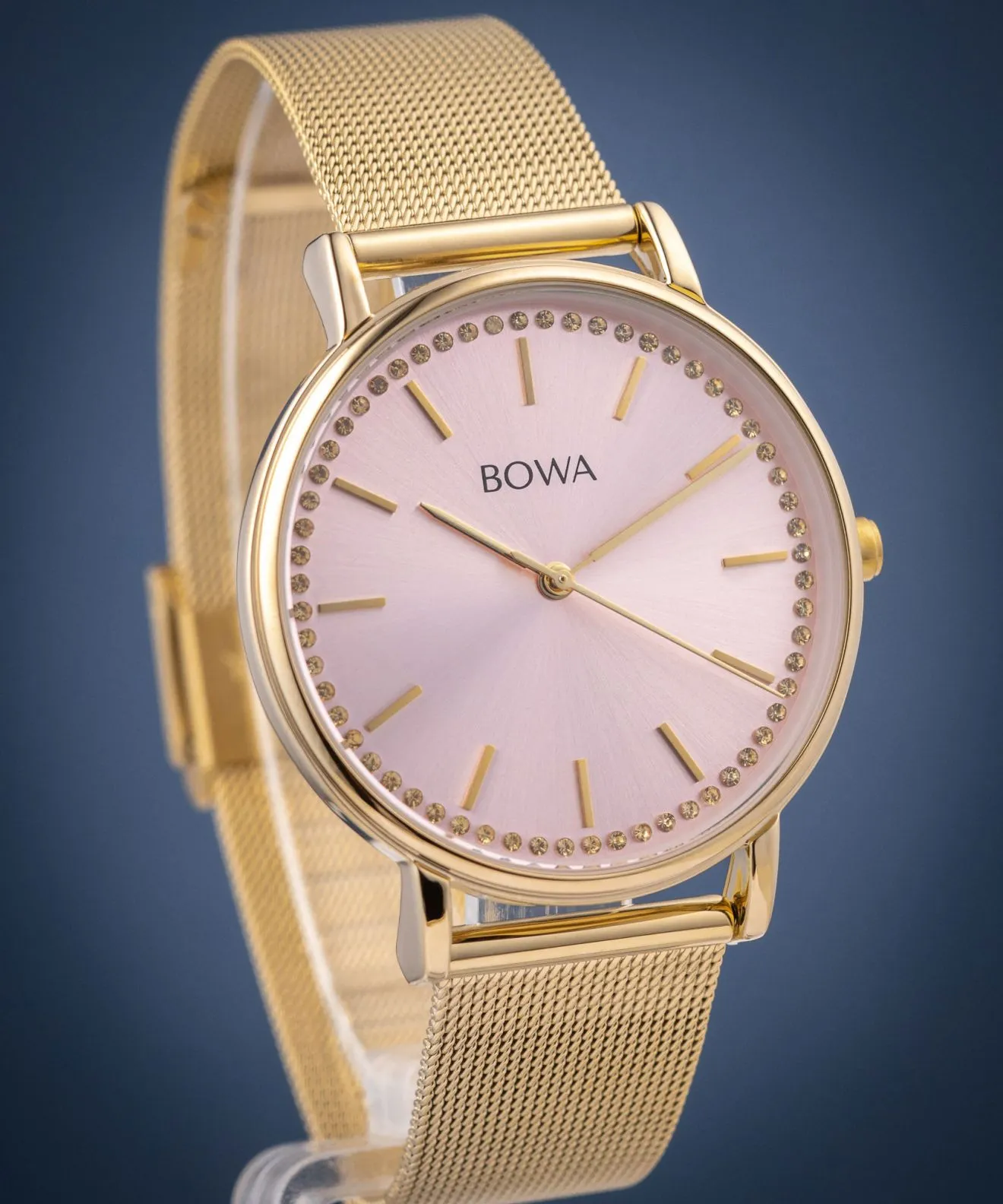 BOWA Rio Rose-Gold Gold Mesh 38 ladies watch RI384-74-184M