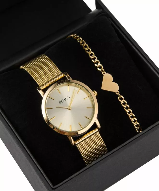 BOWA Tokyo Full Gold Mesh 33 Gift Set (watch + bracelet) TO334-44-164M-419-02