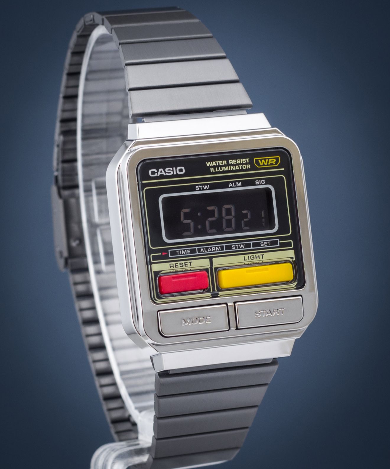 CASIO VINTAGE Mod. EDGY COLLECTION MESH STRAP - SILVER
