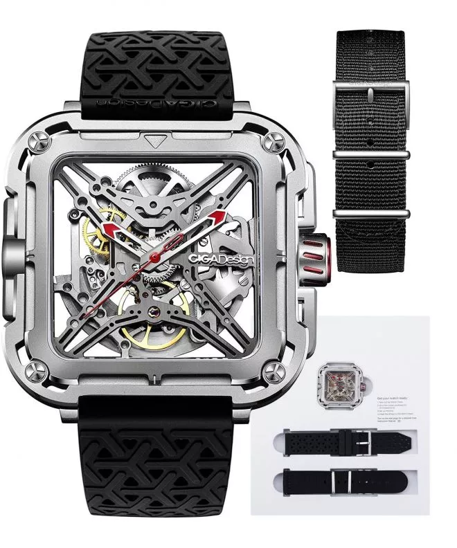 Ciga Design X Series Silver Skeleton Automatic watch X011-SISI-W25BK