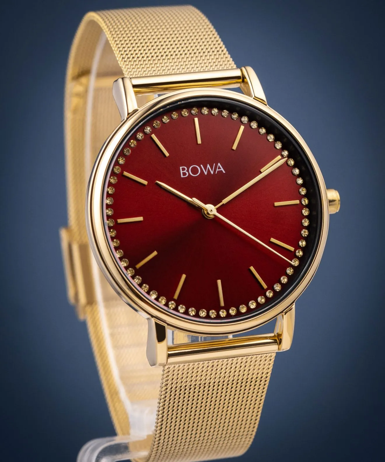 BOWA Rio Red-Gold Mesh 38 ladies watch RI384-134-184M