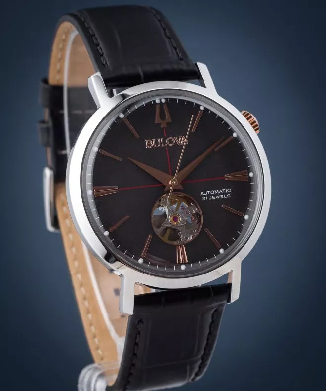 Bulova Classic Automatic Open Heart Men's Watch 98A187