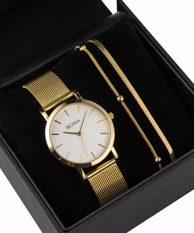 BOWA Tokyo White-Gold Mesh 33 Gift Set (watch + bracelet) TO334-24-164M-419-01