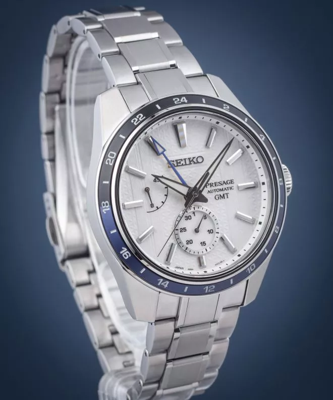 Seiko Presage Sharp Edged Series GMT Zero Halliburton Limited Edition gents watch SPB269J1