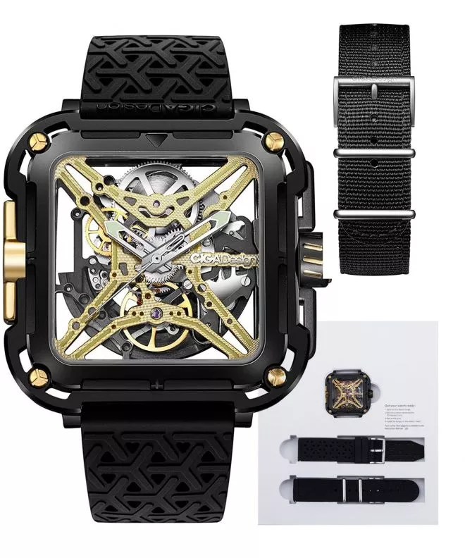 Ciga Design X Series Black DLC & Gold Titanium Automatic watch X021-BLGO-W25BK
