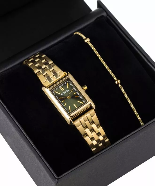 BOWA Paris Green-Gold Steel 20 Gift Set ladies watch PS194-04-144S-419-04