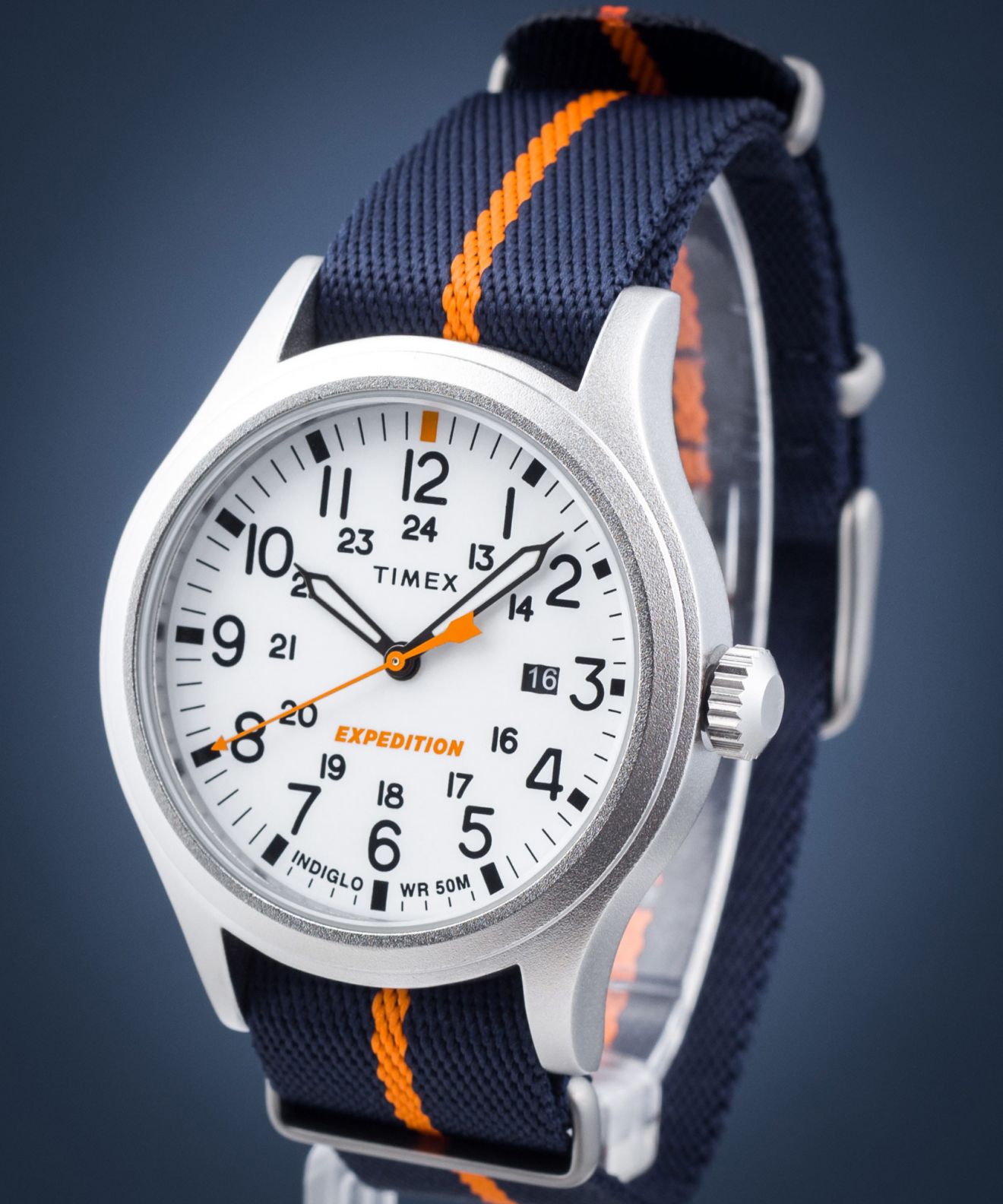 Timex TW2V22800 Orologio Uomo Field – Cinturino NATO Bianco, Stile Expedition, Design Classico