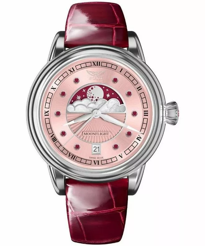 Aviator Moonflight Gemstone Edition Pink Red Ruby Limited Edition ladies watch V.1.33.0.417.4