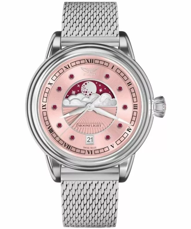 Aviator Moonflight Gemstone Edition Pink Red Ruby Limited Edition ladies watch V.1.33.0.417.5