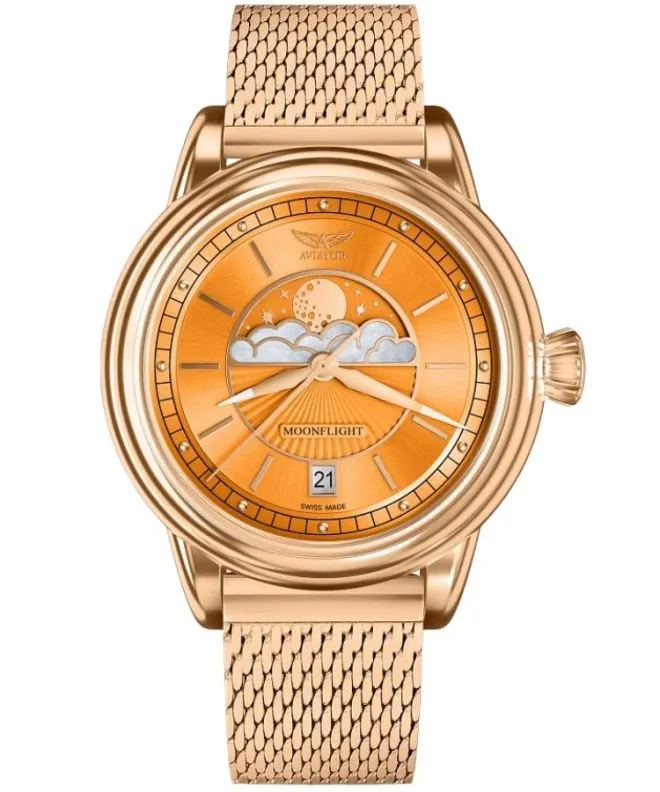 Aviator Moonflight Orange Limited Edition ladies watch V.1.33.2.422.5