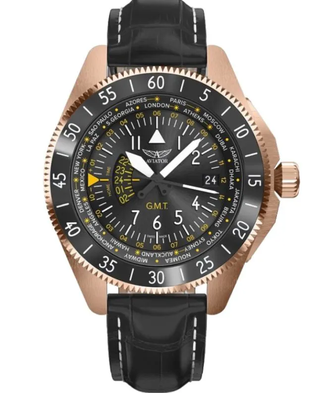 Aviator Airacobra GMT gents watch V.1.37.2.307.4