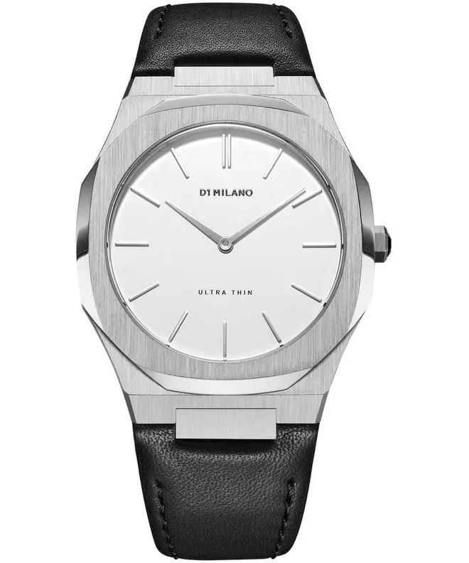 D1 Milano Ultra Thin Silver Black unisex watch UTLL01