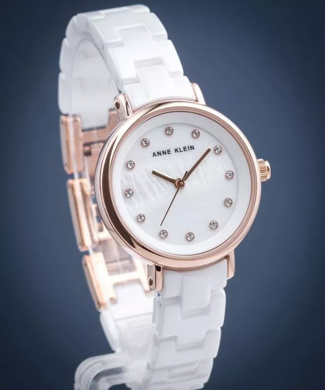 Anne Klein Crystal Accented Ceramic Women's Watch AK/3312WTRG