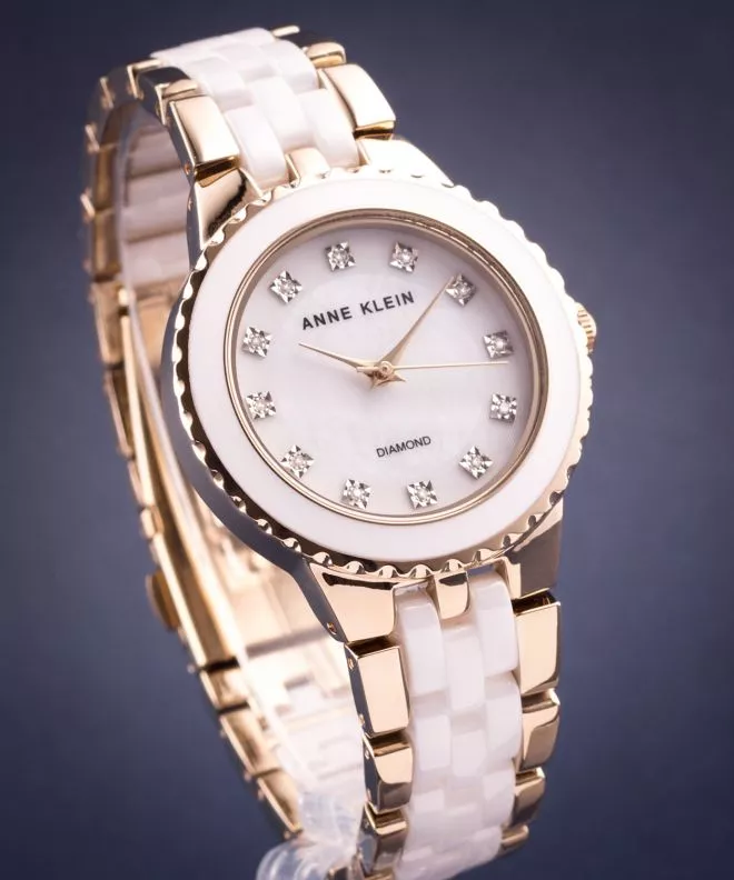 Anne Klein Diamond-Accented Women's Watch AK-2712WTGB
