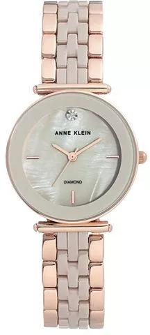 Anne Klein Diamond Accented Ceramic Women's Watch AK-3158TPRG