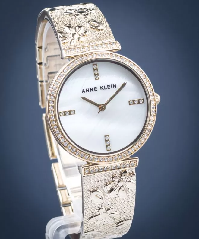 Anne Klein Gold-Tone Crystal Accented Women's Watch AK/3146MPGB