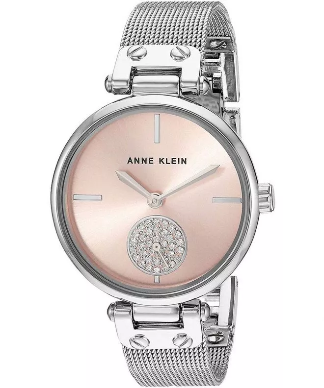 Anne Klein Swarovski Crystal Accented Silver-Tone Women's Watch AK/3001LPSV