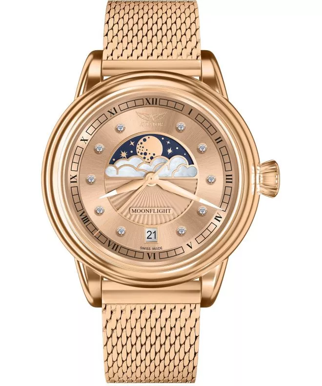 Aviator Douglas Moonflight Rose Gold Diamonds Limited Edition watch V.1.33.2.383.5