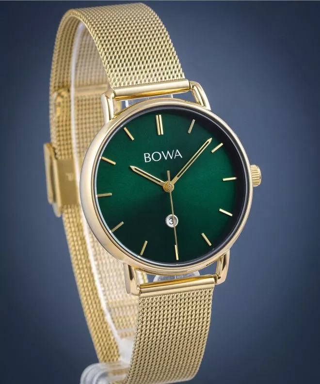 BOWA Milan Green Gold Mesh 34 watch MI344-04-164M