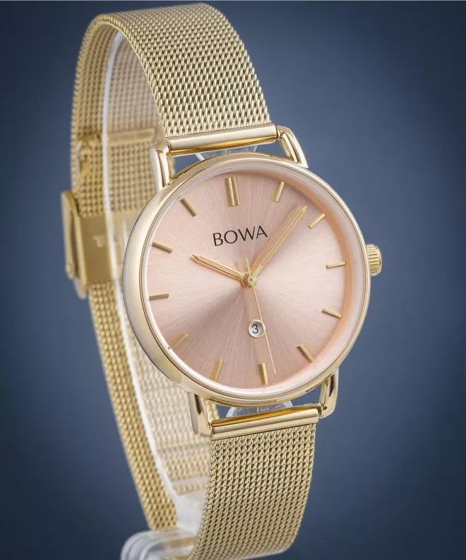 BOWA Milan Pink-Gold Mesh 34 watch MI344-74-164M
