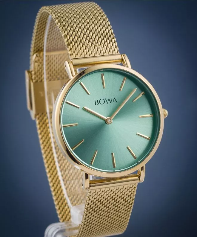 BOWA New York Petite Mint-Gold Mesh 34 women's watch NY344-114-184M