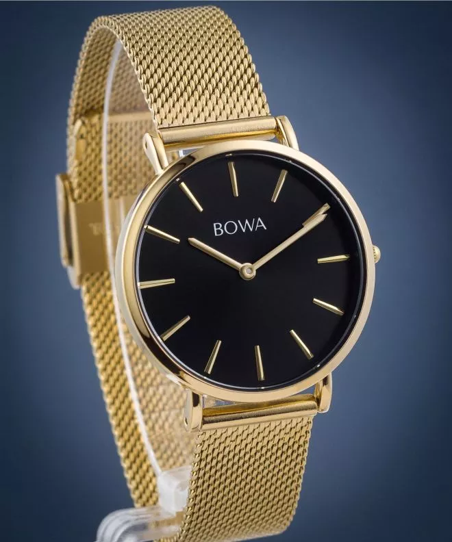 BOWA New York Petite Black-Gold Mesh 34 women's watch NY344-14-184M