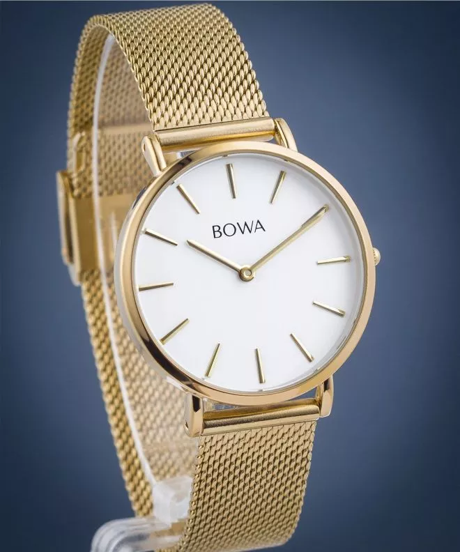 BOWA New York Petite White-Gold Mesh 34 women's watch NY344-24-184M