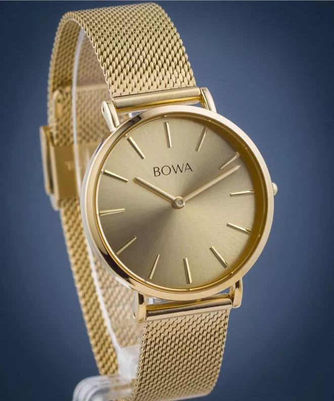 BOWA New York Petite Full Gold Mesh 34 women's watch NY344-44-184M