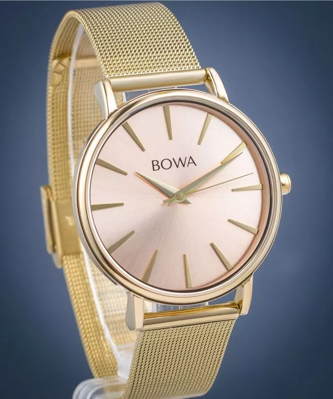 BOWA Praha Pink-Gold Mesh 38 watch PH384-124-184M