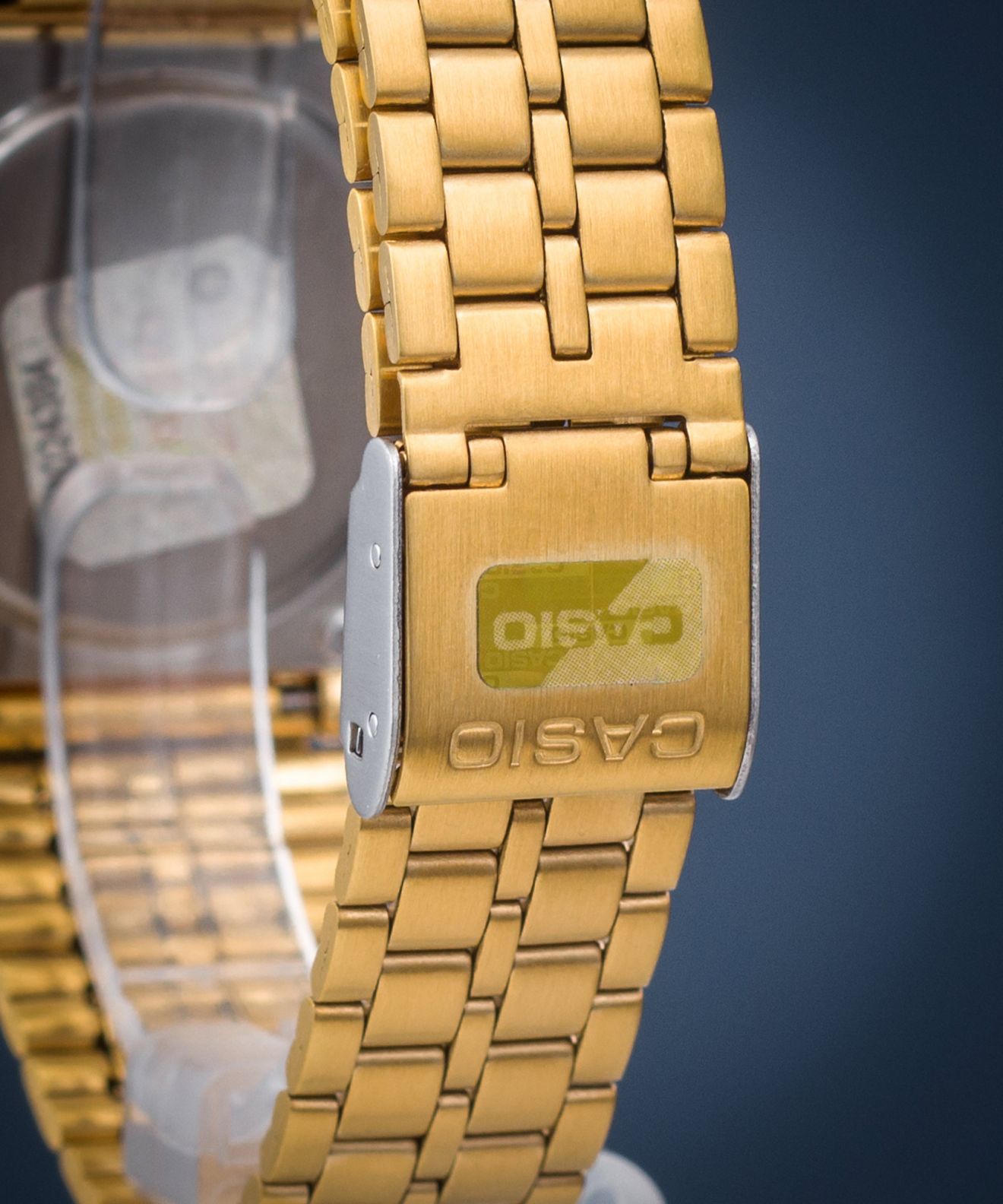 Casio Orologio Unisex Adulto A159WGED-1EF, Digitale In Acciaio Inossidabile, Quadrante Grigio E Cinturino Oro, Stile Retro
