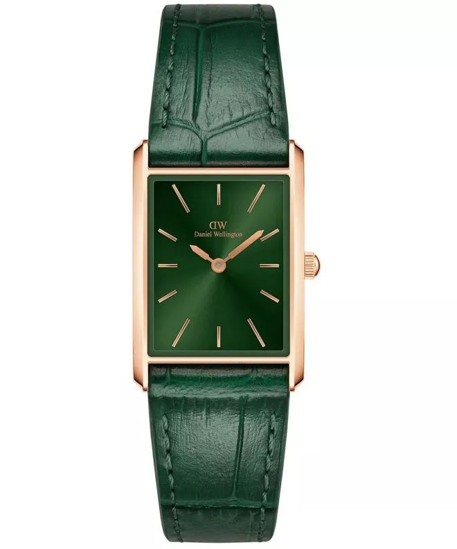 Daniel Wellington グリーン レザーベルト 時計 Daniel Wellington DW00100694 - Bound Crocodile Emerald Rose Gold