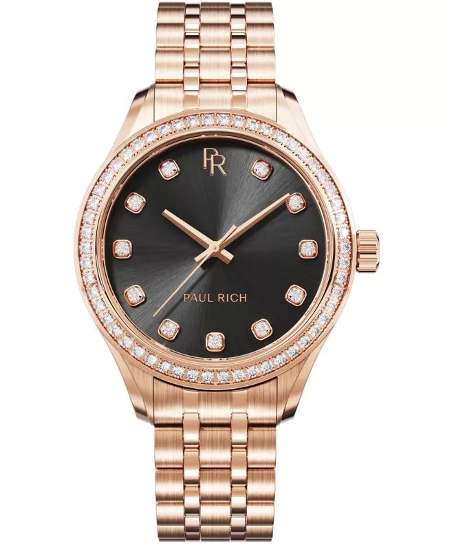 Paul Rich Crystelle Rose Gold Black watch 717931446271
