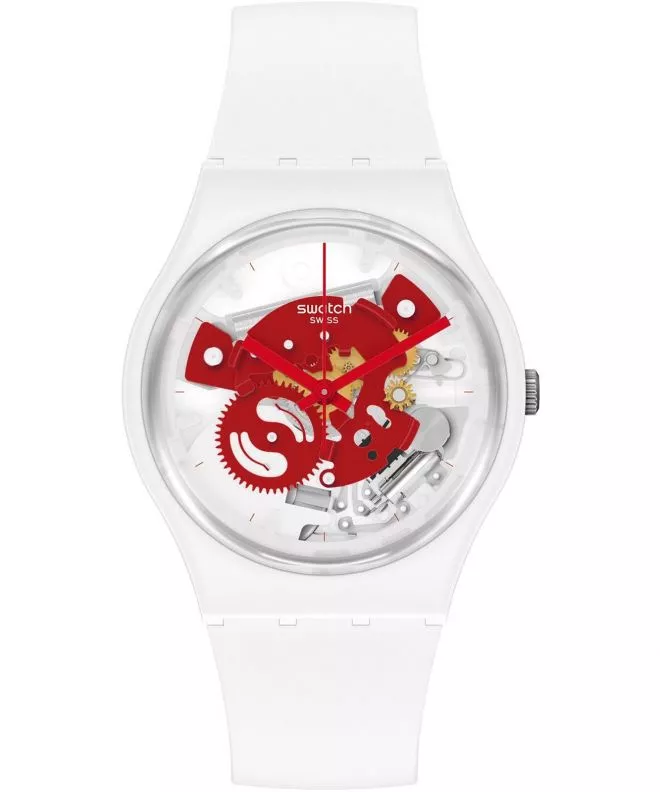 Swatch Bioceramic Time To Red Small watch SO31W104