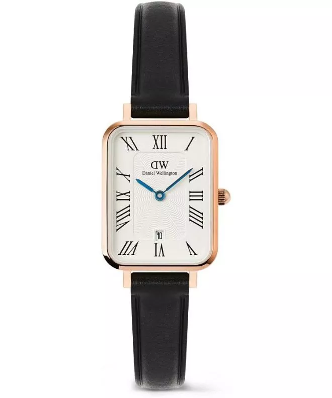 Daniel Wellington Quadro Roman Numerals Date Sheffield Rose Gold unisex watch DW00100862