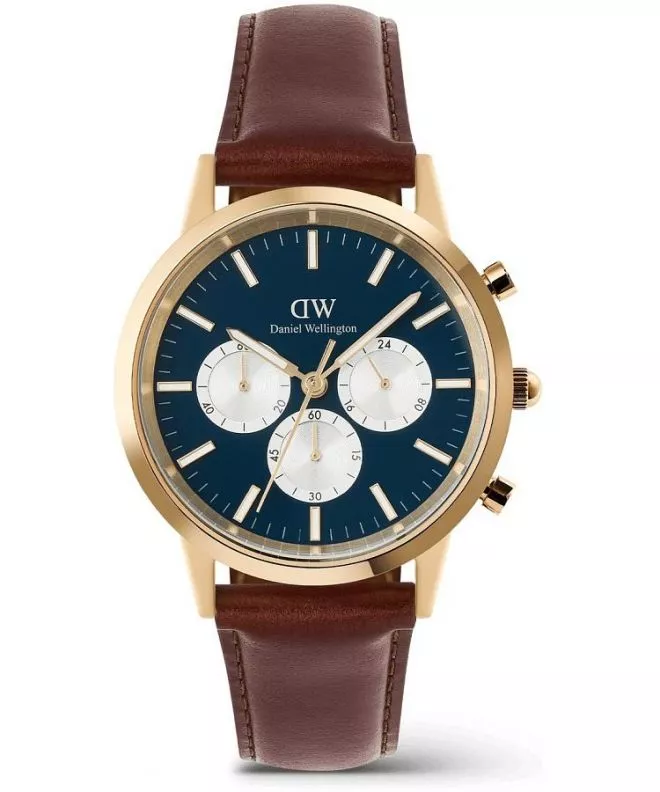 Daniel Wellington Iconic St Mawes Arctic Panda Gold Chronograph gents watch DW00100875