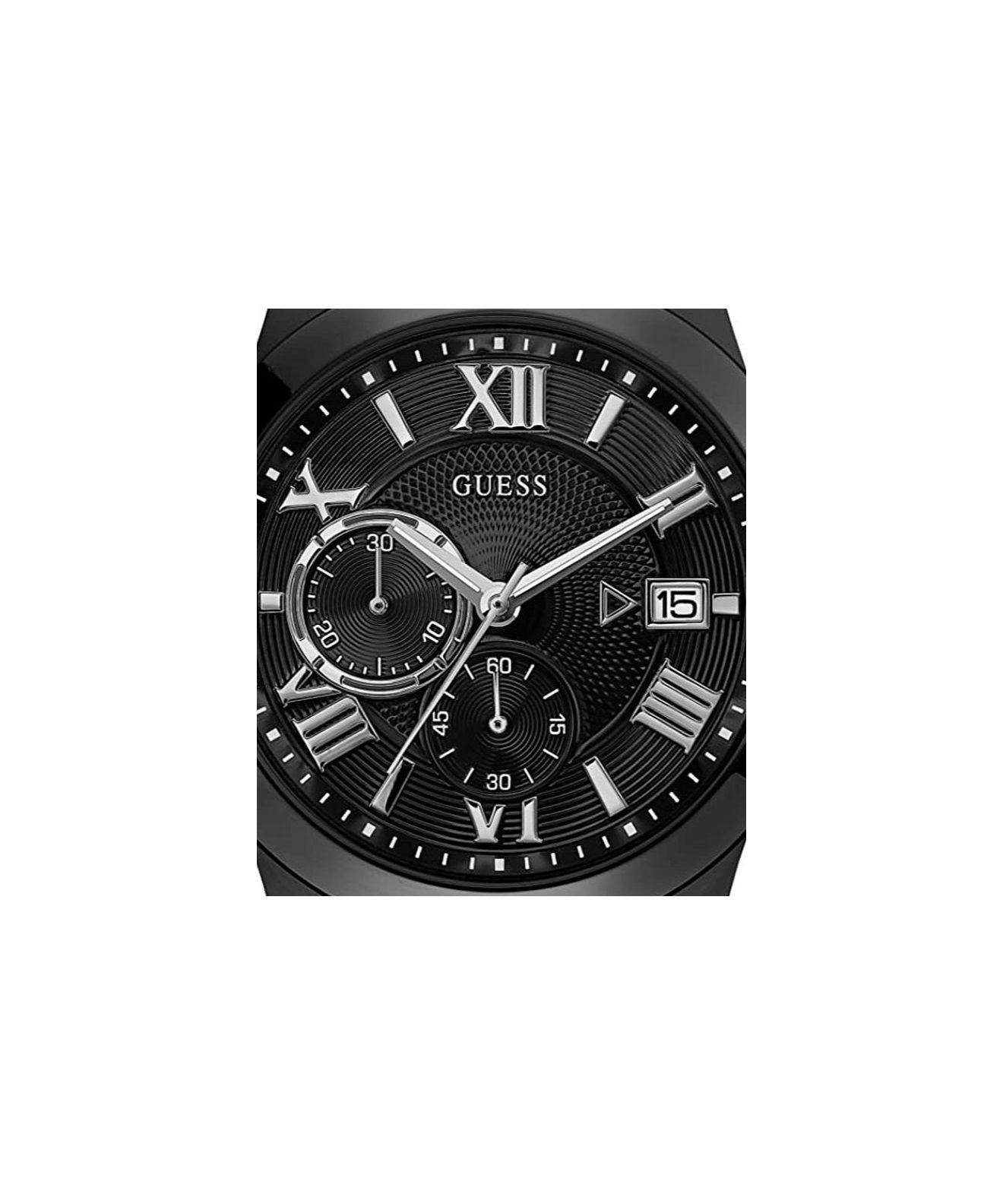 Guess Atlas Chronograph Gold Dial Gold Steel Strap Watch For Men - W0668G4