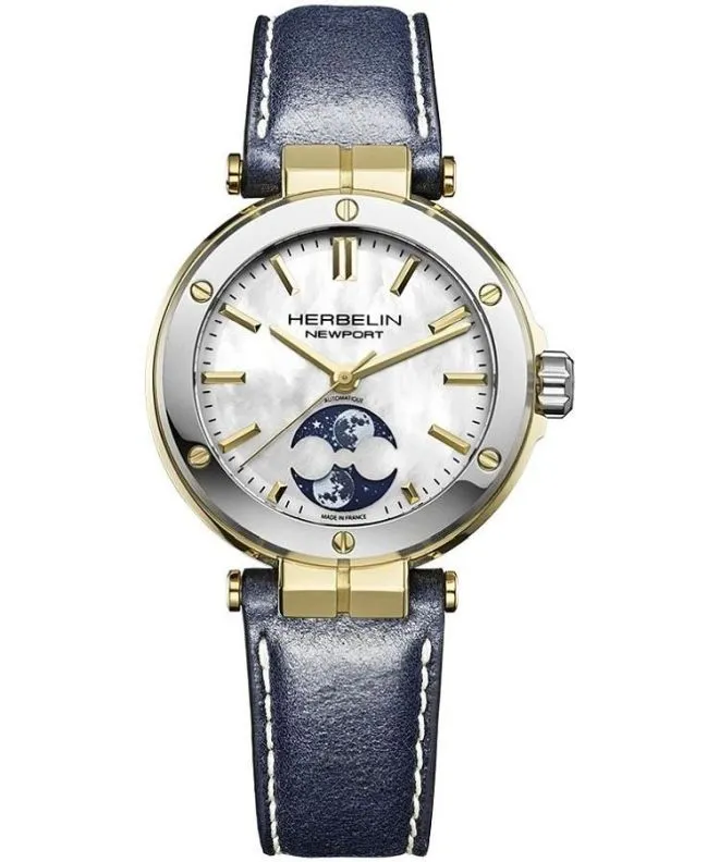 Herbelin Newport Moonphase Automatic ladies watch 2879T1N19BL