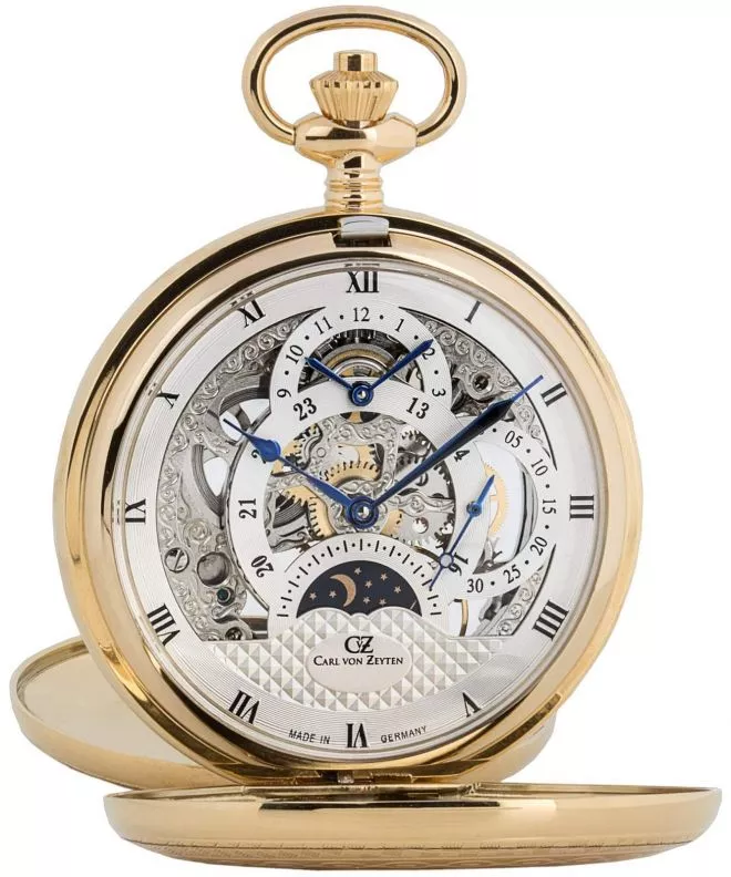 kieszonkowy Carl von Zeyten Alb Skeleton Mechanical watch CVZ0040GSL