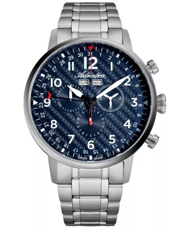 Adriatica Chronograph Titanium Gift Set Men's Watch A8308.4125CH-SET