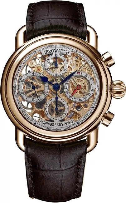 Aerowatch 1942 Chrono Automatic Men's Watch 61901-R120-SQ