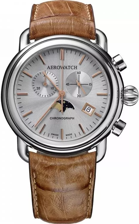 Aerowatch 1942 Chrono Moon Phases Men's Watch 84934-AA06